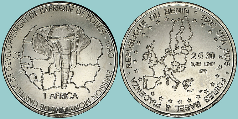 Benin 1500 Francs CFA 2005