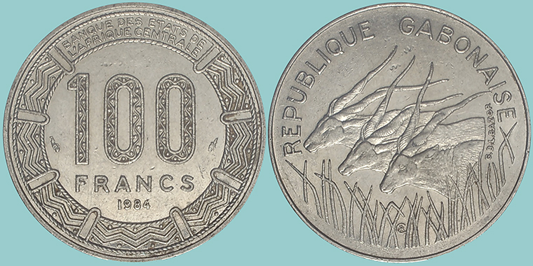 Gabon 100 Francs 1984