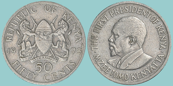 Kenya 50 Cents 1973