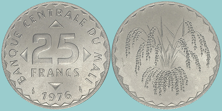 Mali 25 Francs 1976