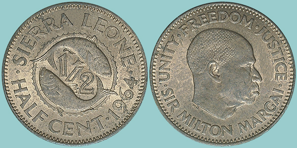 Sierra Leone 1/2 Cent 1964