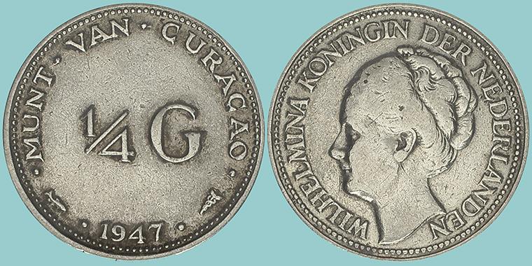 Curacao 1/4 Gulden 1947