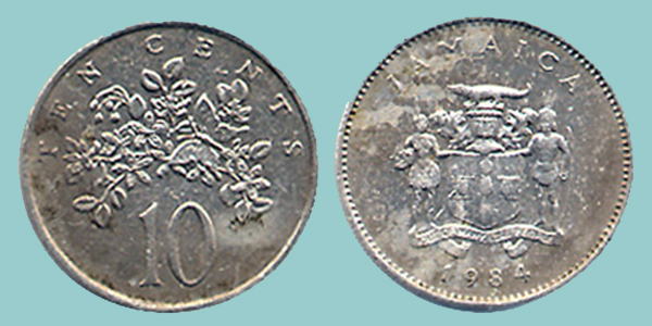 Jamaica 10 Cents 1984