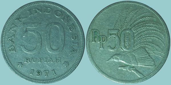 Indonesia 50 Rupiah 1971