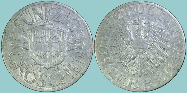 Austria 50 Groschen 1947