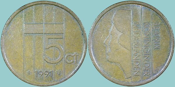 Olanda 5 Cents 1991