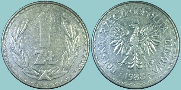 Polonia 1 Zloty 1988