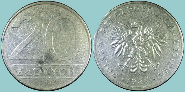 Polonia 20 Zlotych 1986