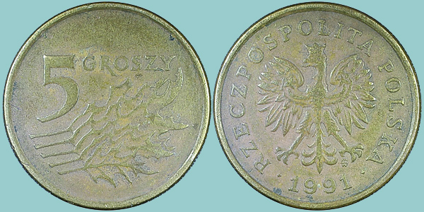 Polonia 5 Groszy 1991