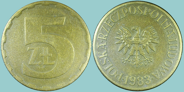 Polonia 5 Zlotych 1983