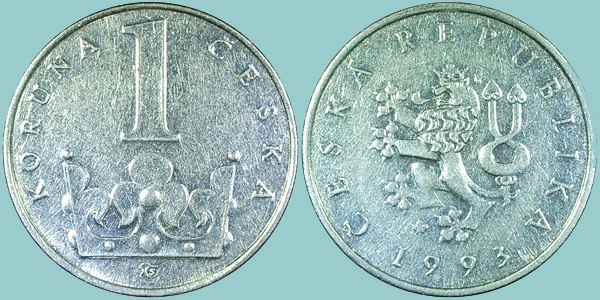 Repubblica Ceca 1 Koruna 1993