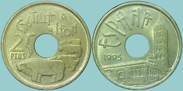 Spagna 25 Pesetas 1995