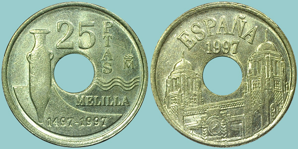 Spagna 25 Pesetas 1997