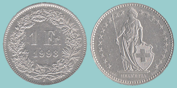 Svizzera 1 Franc 1993