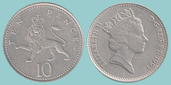 Gran Bretagna 10 Pence 1997