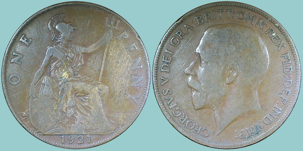 Gran Bretagna 1 Penny 1921