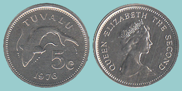 Tuvalu 5 Cents 1976